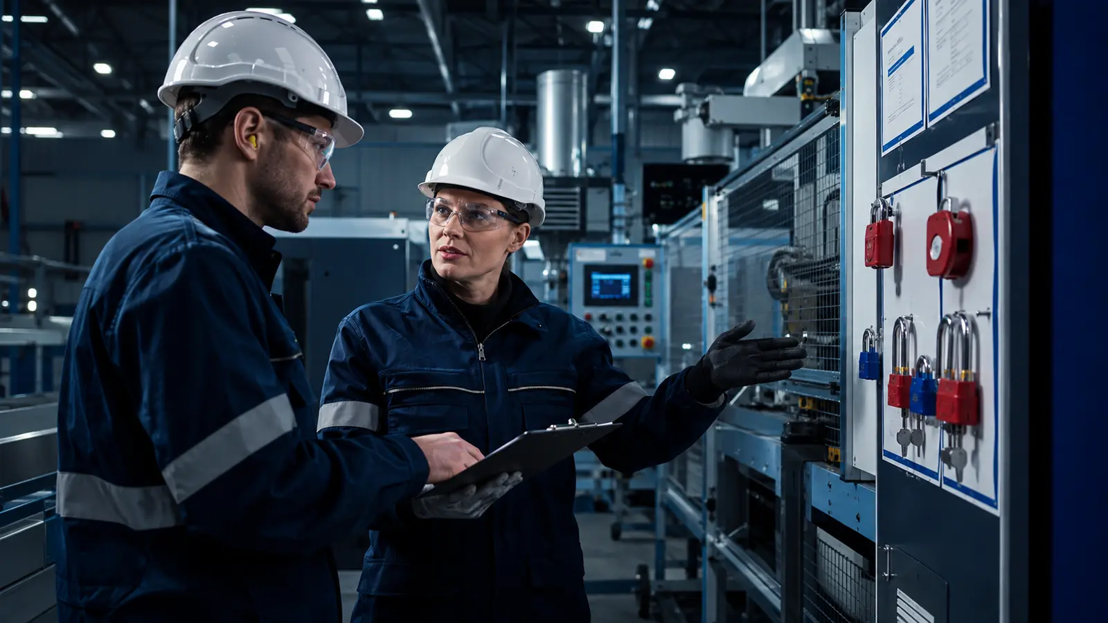 Technisches Team bei der Arbeitsvorbereitung